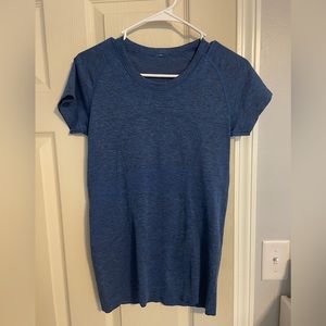 lululemon athletica Heathered Navy Short Sleeve Tee